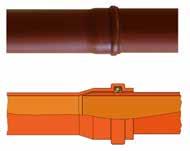 termoformatura del tubo stesso e dotata di alloggio o sede preformata per l unica guarnizione elastomerica di tenuta del tipo a labbro, realizzata in EPDM secondo la Norma UNI EN 681/1 WC.