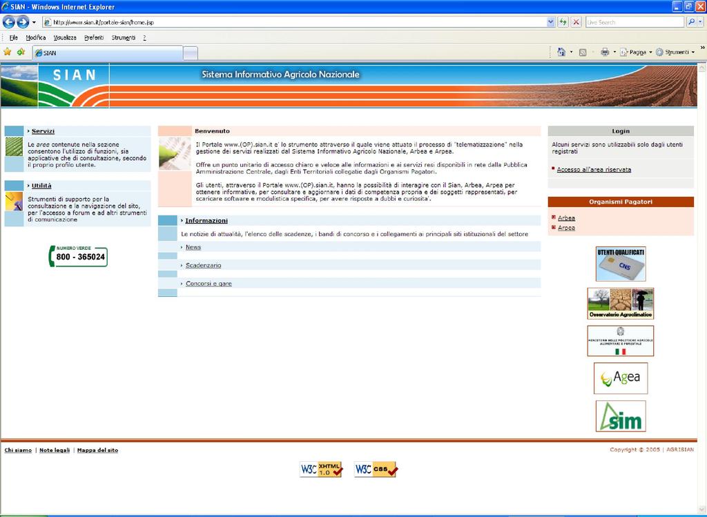 2-44 1. Accesso all applicazione Aprire il browser e digitare l indirizzo www.sian.