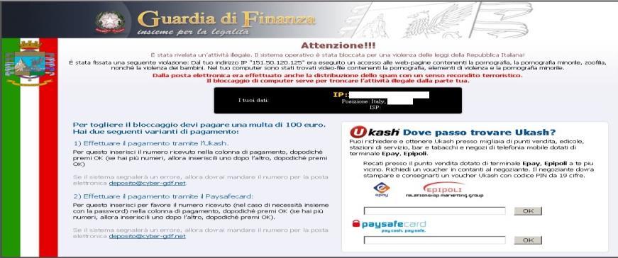 di malware anche mediante l invio di spam;