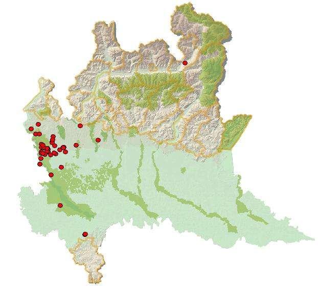 Il V-SIATB permetterà anche di monitorare la diffusione di una specie esotica o infestante In rosso: i tagli il