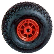 00* - ruote gonfiabili per carrelli con supporto in metallo, mozzo su cuscinetti a rulli, diametro cm.