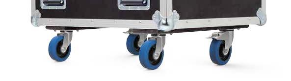 6 Rispetto alle ruote con un rivestimento in gomma piena standard, la gomma elastica di prima qualità ad alta scorrevolezza qui utilizzata