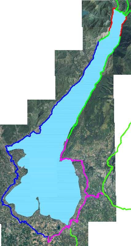 Inquadramento d insieme TRENTINO Riva Limone 6,648km LIMONE RIVA DEL GARDA MALCESINE TORBOLE TRENTINO Torbole - Malcesine 5,524km LOMBARDIA Peschiera - Salò Salò - Limone 54,528km SALO SIRMIONE