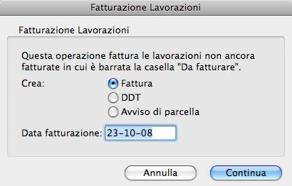 Moduli Lvorzioni Accedere ll tbell 1. Selezionte il comndo Lvorzioni dl menù Moduli Apprirà l videt con l elenco delle lvorzioni.