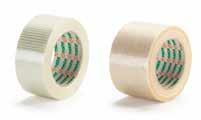 Adhesive tape with polypropylene support (MOPP) and adhesive synthetic rubber and resins and solvent-based adhesive.