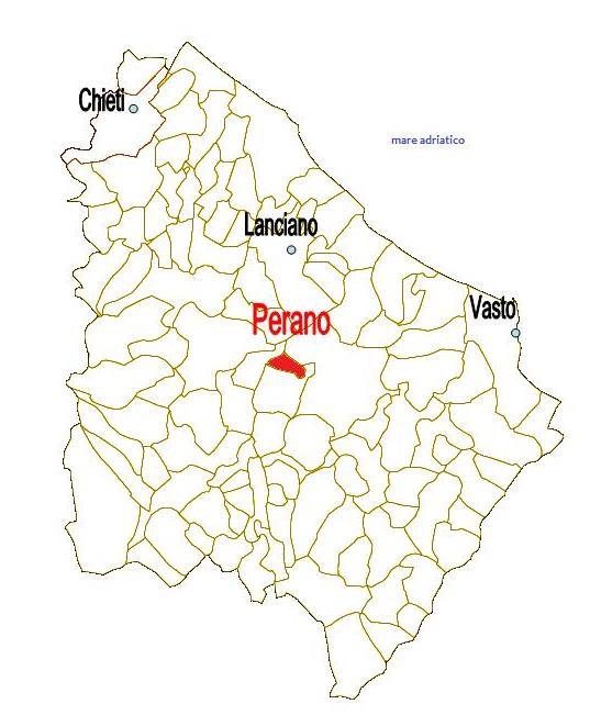IL COMUNE Perano, in provincia di Chieti, è un comune di collina sorto probabilmente nell'antichità, aperto alle iniziative imprenditoriali nei settori dell'industria e del commercio.