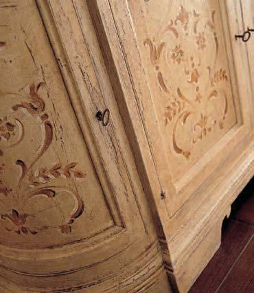 Specchiera in legno decorato a mano: L74 - H74.