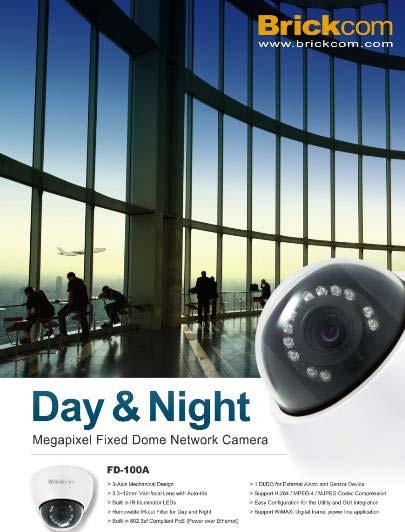 Day/night CMOS Fixed Dome Camera FD-100A Series Megapixel Day & Night Fixed Dome Network Camera WFB-100A Series Ampio campo visivo Lente Vari-focal 3.