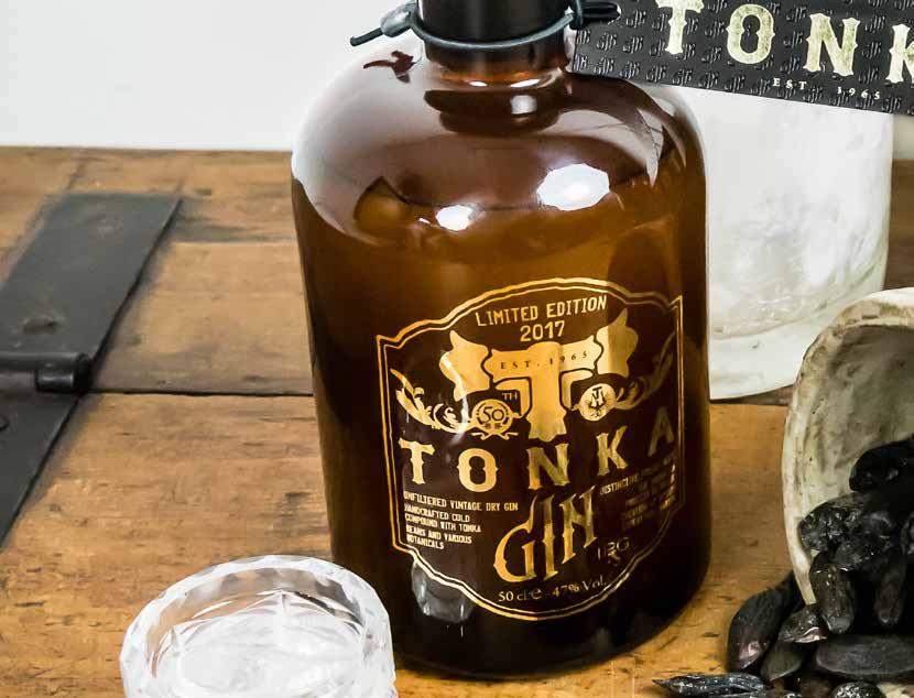 TONKA GIN L ingrediente che caratterizza questo super premium gin è la fava di Tonka, da cui ne deriva il nome.