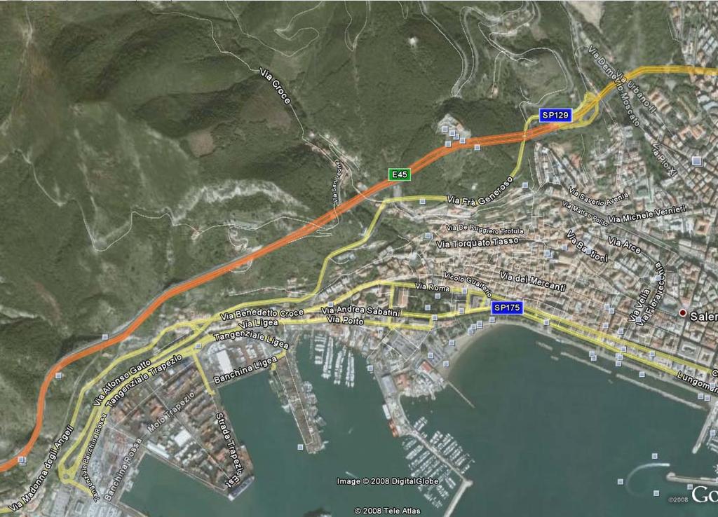 tratti stradali proposti (le due gallerie a doppia canna) raggiungono gli obiettivi preposti, ovvero di intercettare i flussi diretti e/o provenienti dal porto e diretti all autostrada o verso Vietri.