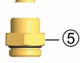 anello taglienti disponibili come opzione. 1. Spingere il dado per raccordo 2 e l'anello tagliente 3 nel tubo di rame 1.