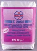 Applicazione e modalità applicative E 2052 è un concentrato da miscelare con inerti puliti e selezionati con granulometria da 0,5 a 6/8 mm.