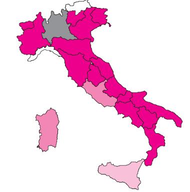 Screening cervicale in Italia Età 25-64 anni Intervalli triennali per le negative Pap test come test Primario Dal 2001 screening di popolazione è stato incluso nei