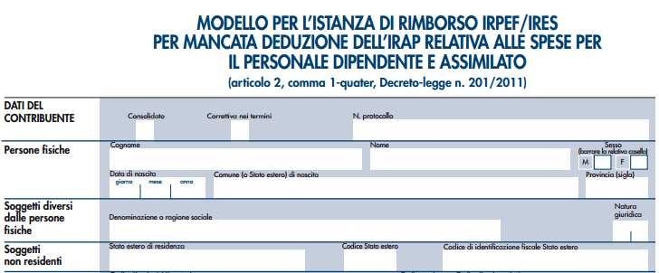 Legge di stabilità 2013 1.7.4. Chi può presentare il modello In particolare, questa deduzione spetta ai seguenti soggetti: - società di capitali e enti commerciali (art.