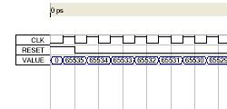 architecture A of COUNTER is 3 signal next_value, value_temp : unsigned(5 downto ); -- A process(clk) if CLK'event and CLK='' then if RESET='' then value_temp <= (others => '); else