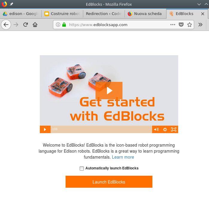 Programmiamo i robot con EdBlocksApp 1) Andate sul sito edblocksapp.