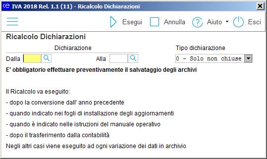 Procedura operativa da seguire per il riporto dati nel quadro VH 2)