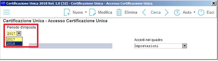 Gestione CU per il periodo