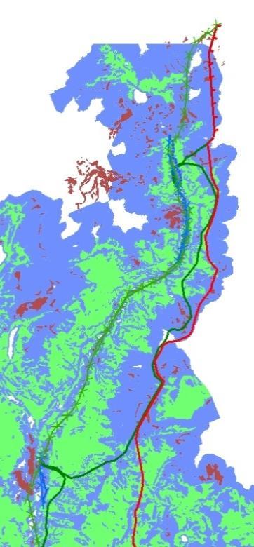 Pag. 121 di Fonte dati: webgis.arpa.piemonte.it/ Figura 3.4: Estratto non in scala della Rete ecologica (1:10.000) per l area alpina Dall analisi della carta riportata in Figura 3.