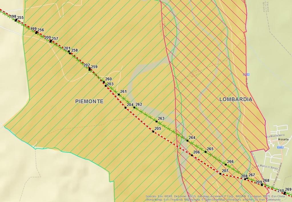 Pag. 40 di Come si evince dalle tabelle precedenti le coperture del suolo che saranno interessate dagli interventi in progetto nell area della pianura padana sono le seguenti: Seminativi, Robinieti,