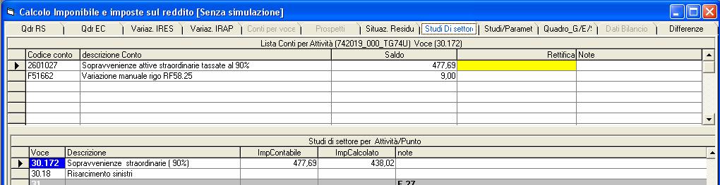 effettuarne l integrazione. Sono state inserite le seguenti colonne nel dettaglio contabile: Std. Sett.: l utente dovrà impostare la voce di studio in modo manuale oppure selezionandolo dalla lista.