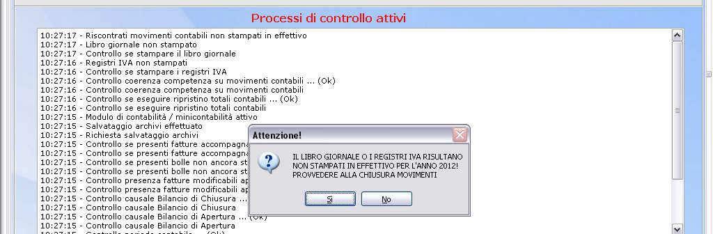 : Questa operazione è obbligatoria in quanto una volta terminato il passaggio anno NON sarà possibile eseguirla perché i movimenti non saranno più in linea.