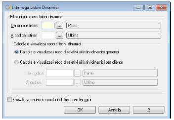 4 Utilizzo in Gestione Documenti, Ordini Clienti, Movimenti di magazzino Il listino dinamico può essere utilizzato al pari delle altre tipologie di listini indicandolo direttamente negli ordini