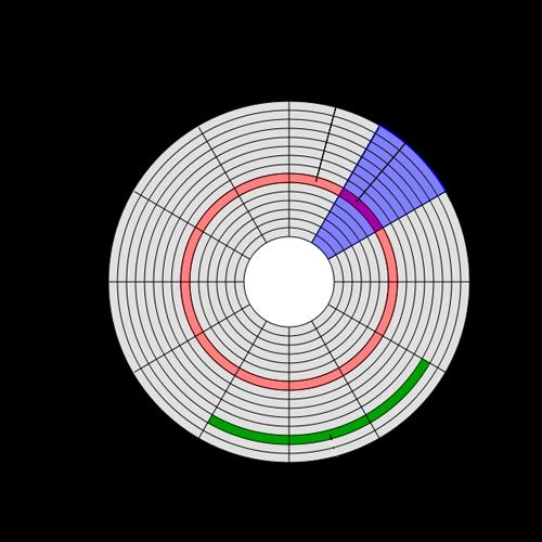 Dischi magnetici I dischi sono suddivisi in tracce concentriche e settori.