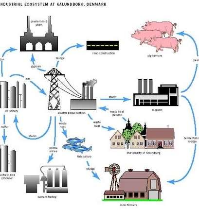 I modelli produttivi sostenibili Strategia di simbiosi industriale (o metabolismo industriale): è un concetto analitico basato sulle leggi fisiche della termodinamica, in particolare della