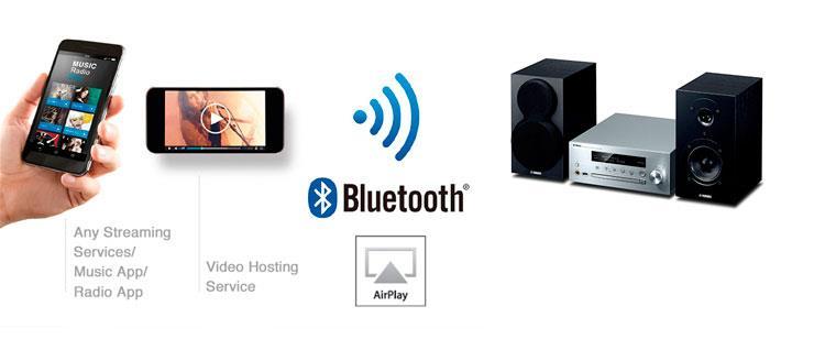 Uscita Bluetooth per un Facile Streaming di Musica L'MCR-N470D è dotato dell'ultima tecnologia Bluetooth che rendono le operazioni wireless più