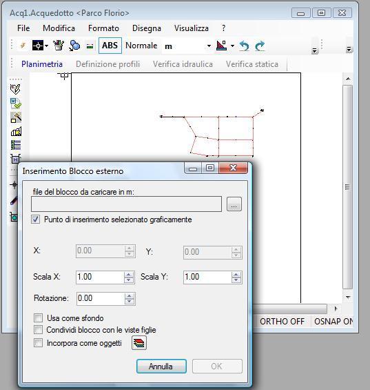 Prima di importare assicurarsi che il file sia "pulito", nel senso che non contenga elementi estranei al blocco di disegno che si vuole importare e che in fase di visualizzazione potrebbero creare