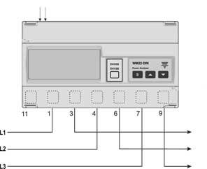 Schemi di collegamento Versione 20(90)A trifase carico squilibrato Alimentazione ausiliaria Fig. 1 Alimentazione ausiliaria Fig. 2 Autoalimentato Fig.