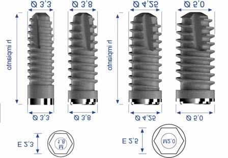 IMPLANTOLOGIA PRIMA IMPLANT Q-IMPLANTAT Q-Implantat impianto cilindrico h Ø 3,3 Ø 3,8 Ø 4,25 Ø 5,0 7,0 - - - - - - 002 1965 002 1971 8,0 - - - 002 1960 002 1966 002 1972 10 11,5 13 002 1956 002