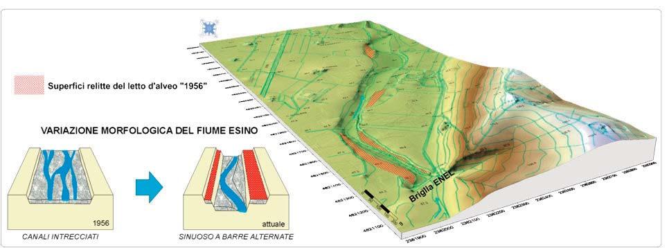 ricavando l estensione planimetrica del sovralluvionamento locale all interno di uno stato di alveo nel complesso diffusamente inciso, indotto dalla presenza della briglia.