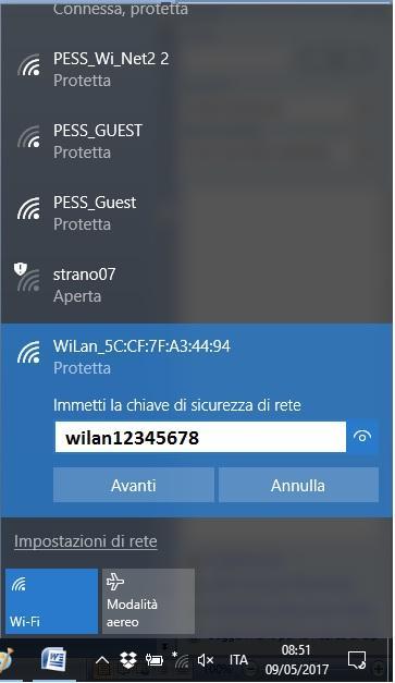 indirizzo IP) in modo che sia il modulo WiLan 2.