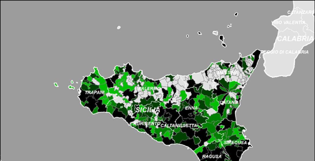 Attività economica Addetti delle unità locali attive nel settore della sanità e assistenza sociale per comune - Censimento 2011 (Incidenza % sul totale degli addetti) Addetti delle UL