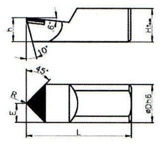 Utensili per Tornitura in PCD / CBN Tagliente in PCD ideale per operazioni di tornitura di alluminio, leghe non ferrose, materiali presinterizzati, materiali compositi, fibra di carbonio.