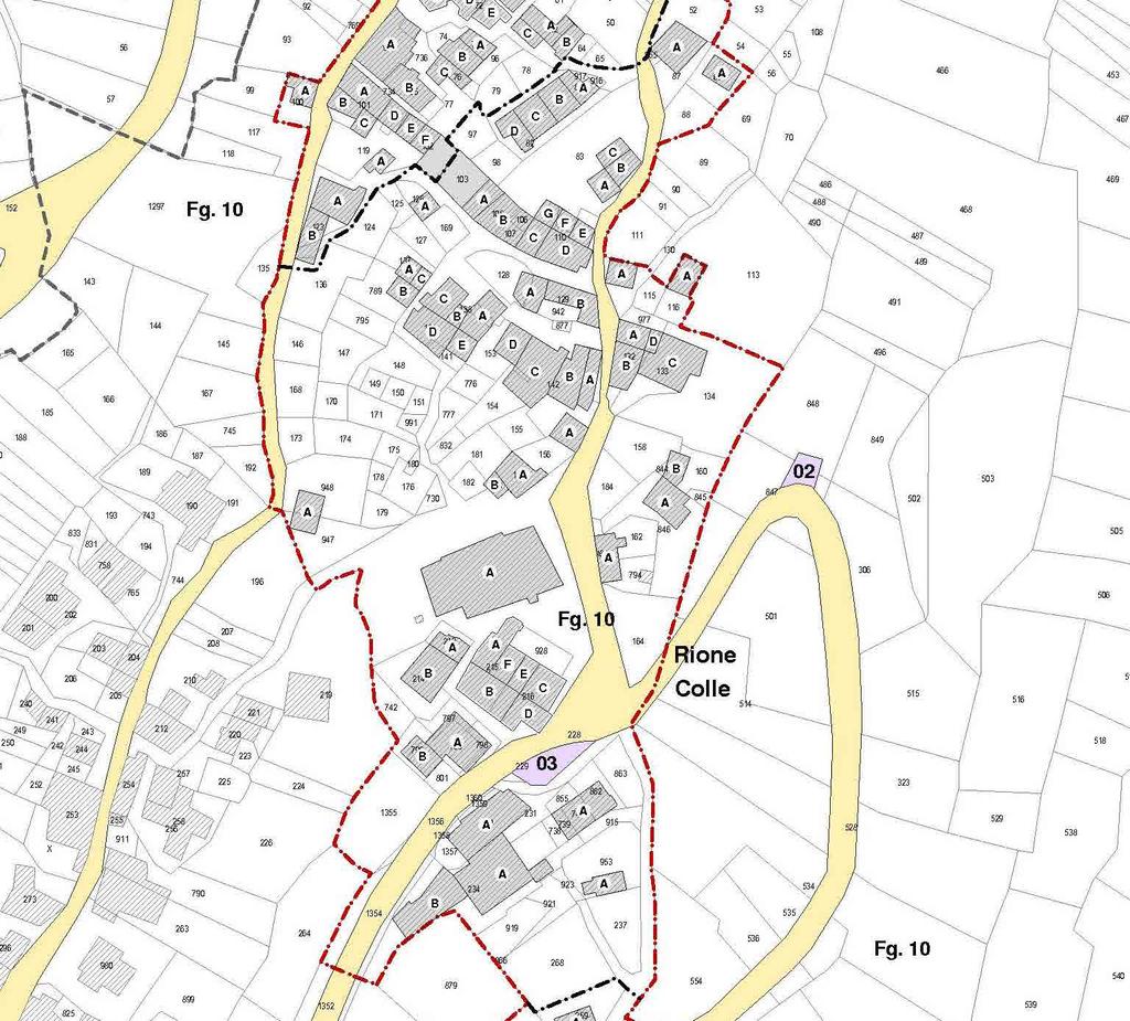 Carta con l individuazione delle aree cantierabili scala 1:1 Scheda 2b Area 2 Individuazio one