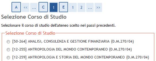 Laurea, scegliendo una delle opzioni proposte (Fig.