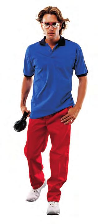 Sizes S-3XL 302 04RB Red colour with blue collar and inserts.