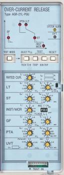 Dispositivo di protezione standard tipo AGR-11 con trimmer di regolazione Dispositivo di protezione opzionale tipo AGR-21 con trimmer di regolazione