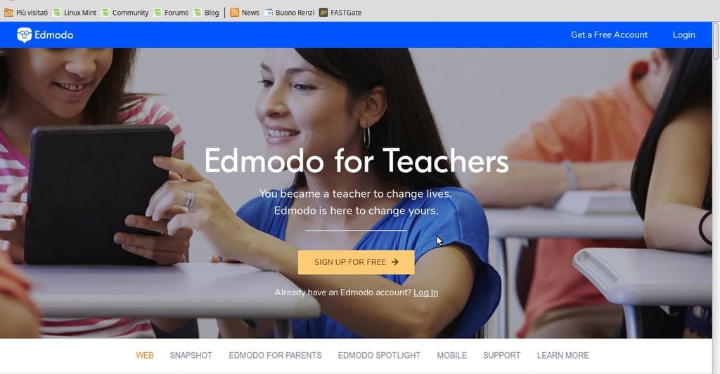 EDMODO La piattaforma didattica EDMODO è uno strumento molto semplice per programmare attività a distanza Gli studenti possono accedere alla piattaforma sia attraverso un