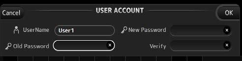 Barra degli strumenti 3 Pulsante Password Edit Visualizza una tastiera virtuale per la modifica della password.