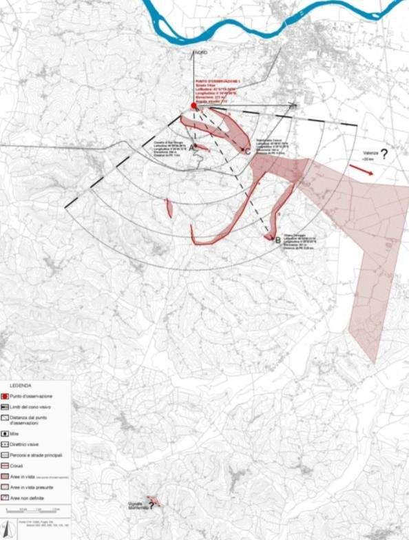 PERCEZIONE Mappe di visibilità_punti Individuazione in loco dei punti di osservazione di maggior interesse* Osservazione preliminare Georeferenziazione del punto d osservazione (P) Rilievo