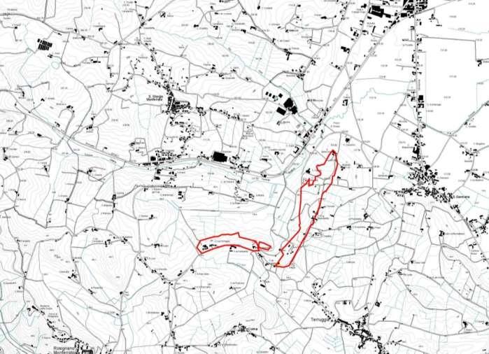 PERCEZIONE Aree sensibili_descrizione e relazioni Le due aree «sensibili» si presentano continue, poco edificate, coltivate prevalentemente a vigneto con zone boscate ad enfatizzare il disegno dei