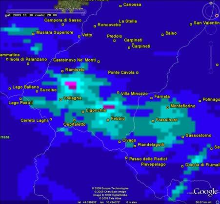 Il 1 dicembre le ultime precipitazioni, cumulate sull intera giornata, sono state inferiori ai 30 mm. La seguente tabella riporta le cumulate di precipitazione su tutto l evento.