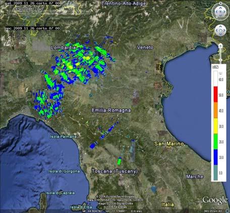 pomeriggio (15:30 UTC), inizialmente investendo la zona dell Appennino occidentale e successivamente estendendosi