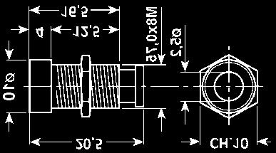 con 2 fori montaggio a pressione Dado: ottone zincato Foratura pannello: Ø8mm GH/459 0, 80 GH/448 0, 80 INDUSTRIALE 1 - MIN. ORD.