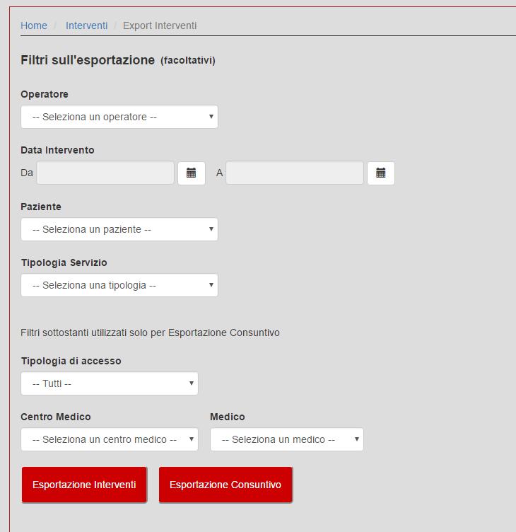 I MIEI INTERVENTI La sezione I MIEI INTERVENTI permette all operatore Italiassistenza di consultare tutti gli interventi che ha precedentemente registrato nel sistema; mediante un campo ricerca è