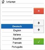 5. Utilizzo e configurazione Lista di selezione Nella lista di selezione si possono scegliere i parametri desiderati muovendosi con i tasti freccia in alto/basso.